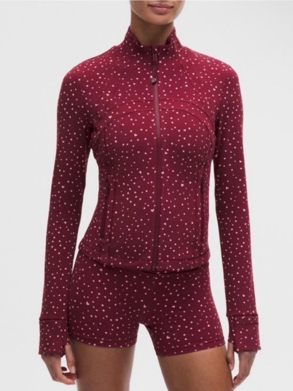 lululemon athletica scattered hearts Zip-Up Jacket